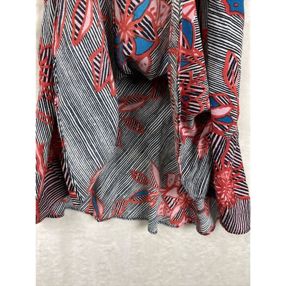 Free People Mini Slip Dress Womens 0 Floral Striped 100% Cotton Fairy Summer - Picture 9 of 13